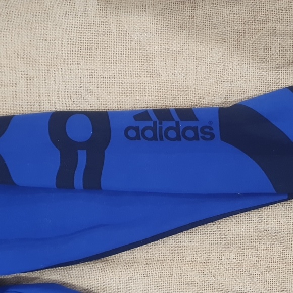 Adidas Stellarsport Size XS (approx 8) Blue Leggings - Picture 3 of 7